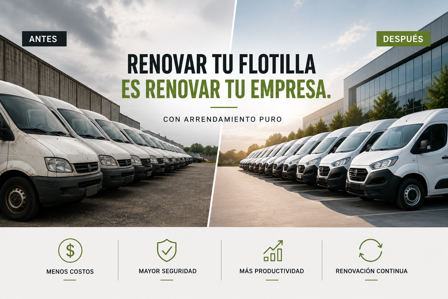 Renovación de flotillas con arrendamiento puro